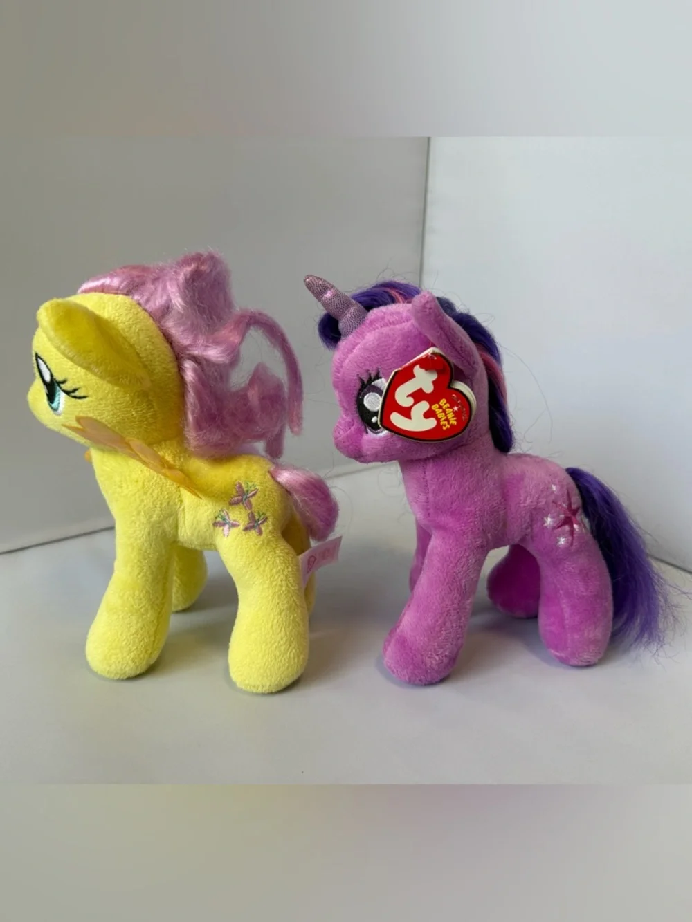 My Little Pony Ty Beanie Baby Lot of 2 - Fluttershy & Twilight Sparkle 2014 - Picture 4 of 12